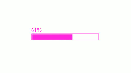 Fototapeta premium New pink color waiting loading bar on white background, Loading bar
