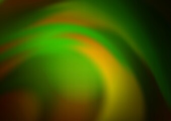 Dark Green, Yellow vector blurred shine abstract pattern.