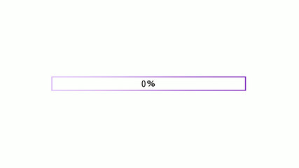 New purple color gradient waiting loading bar icon on white background, Loading bar