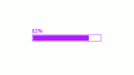 Obraz premium Purple color waiting loading bar image on white background, Waiting loading bar