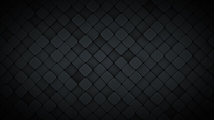 Black rhombus pattern 3D render illustration