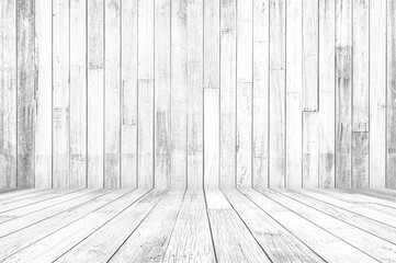 White Wooden Floor And Wall Wood Texture Backgrounds, Use for display product.