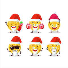 Santa Claus emoticons with christmas ball yellow cartoon character