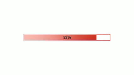 AMazing red gradient waiting loading bar icon on white background,loading bar