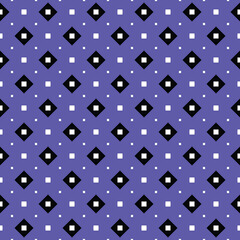 Vector seamless pattern texture background with geometric shapes, colored in blue, black, white colors.