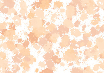Fototapeta premium Beautiful light brown orange and beige watercolor splatter on white background for cute and sweet decoration art