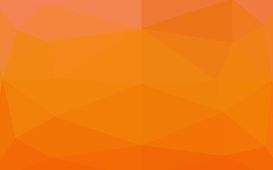 Light Orange vector shining triangular pattern.