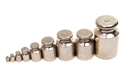 metal weights for scales isolated