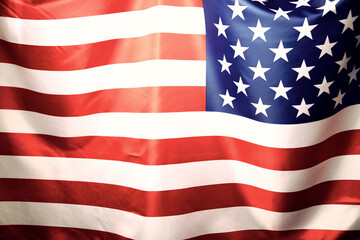 Closeup of American flag