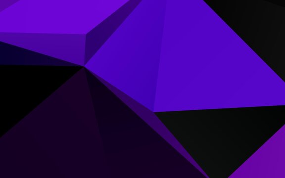 Dark Purple vector polygon abstract background. © Dmitry