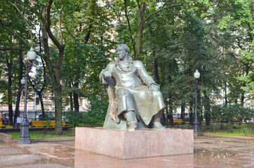 Moscow, a monument to the Russian poet Krylov