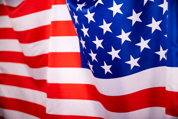 Obraz premium Closeup of American flag