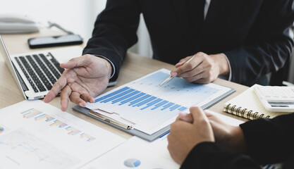 Business people meeting company finance in meeting room
