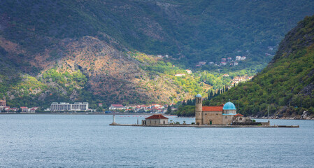 The  island called Our Lady of the Rocks, which is an artificial island, made up of old sunken...