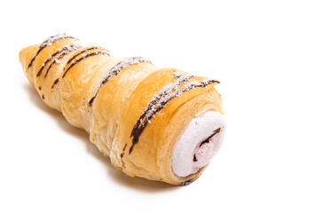 puff rolls with cream isolated