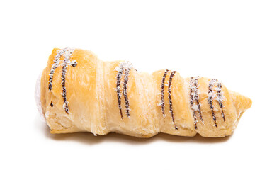 puff rolls with cream isolated