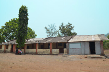 An Empty old Indian school during summer vacation