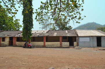 An Empty old Indian school during summer vacation