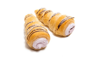 puff rolls with cream isolated