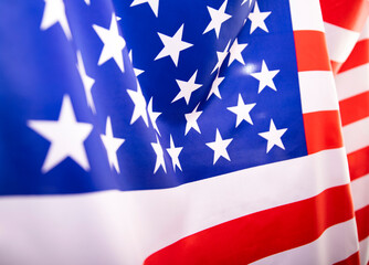 Closeup of American flag