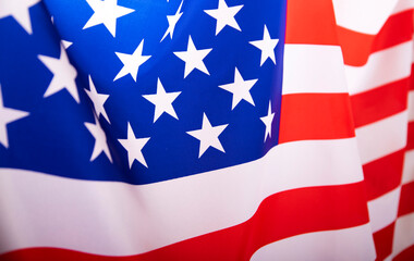 Closeup of American flag