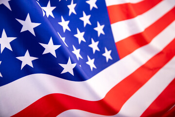 Closeup of American flag