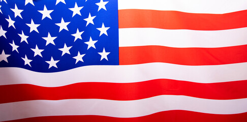 Fototapeta premium Closeup of American flag