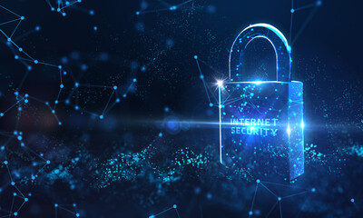 Cyber security data protection business technology privacy concept. Internet security