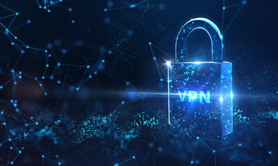 Business, Technology, Internet and network concept. VPN network security internet privacy encryption concept.