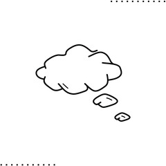 Dream cloud vector icon in outline