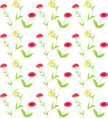 flower pattern on white background