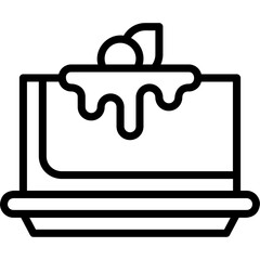 line icon for cheesecake