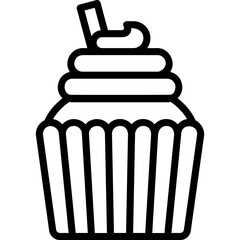 line icon for cupcake