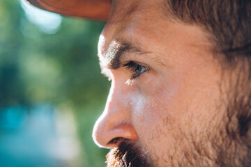 Fototapeta premium Handsome man, closeup portrait of fashion style guy.