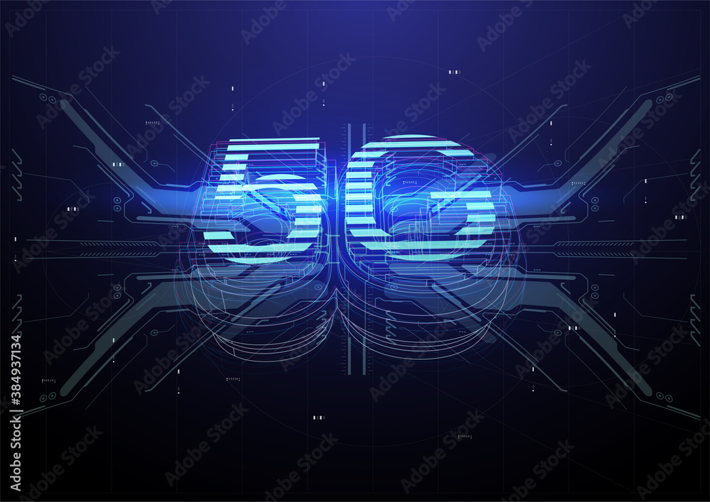 Poster wireless communication network, abstract image visual. cyber technology ai tech wire network futuris
