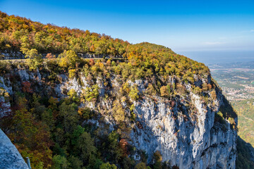 Landscape of Vercors in France - view of Combe Laval, Col del la Machine