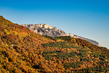 French countryside. Col de Rousset. View of the heights of the Vercors, France