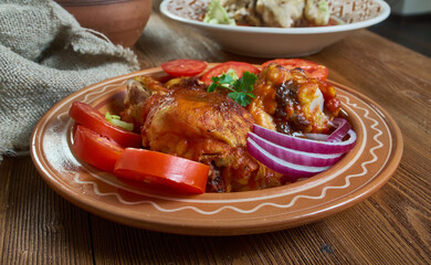 Pollo frito con salsa habanera