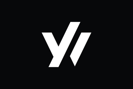 WY letter logo design on luxury background. YW monogram initials letter logo concept. WY icon design. YW elegant and Professional letter icon design on black background. W Y YW WY