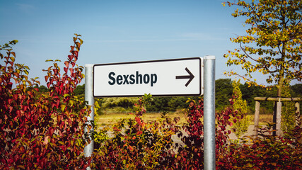Street Sign to Sexshop