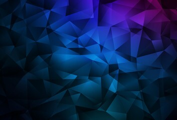 Dark Pink, Blue vector polygon abstract layout.