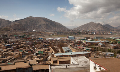 Slums around the city of Kabul in Afghanistan