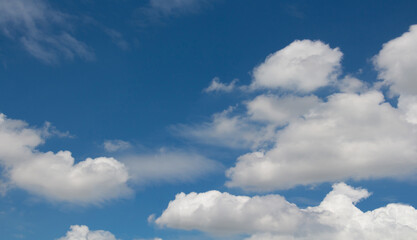 Obraz premium Clouds and blue sky for background.