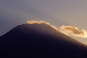 富士と彩雲