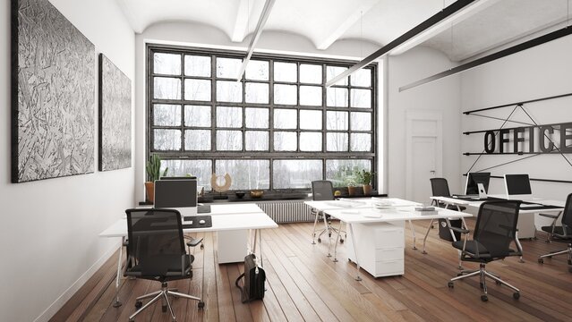 contemporary loft office