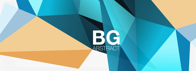 3d mosaic abstract backgrounds, low poly shape geometric design