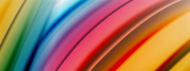 Obraz premium Abstract Background. Smooth flowing lines, blurred waves, rainbow color style stripes. Vector illustrations for covers, banners, flyers and posters and other