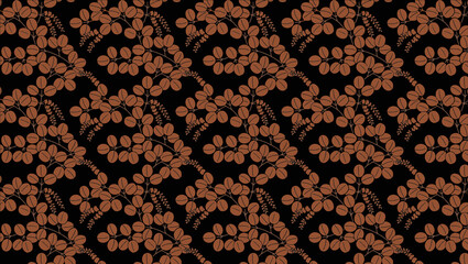 seamless knitted pattern of coffee beans