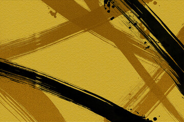 
Brush painted gold and black line