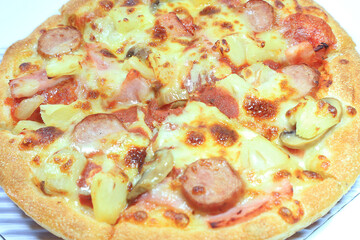 pork pizza - Italian food style